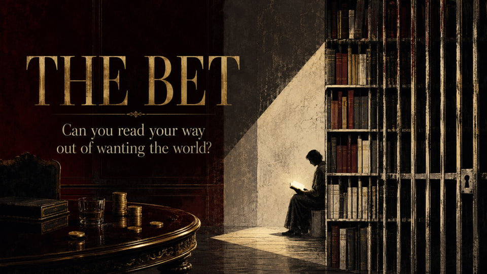 The Bet — Can reading actually transform a person? event poster.