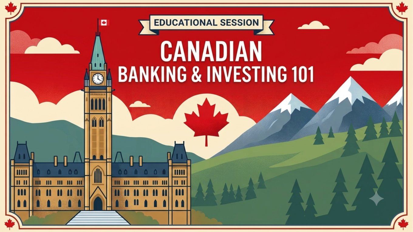 Canadian Banking & Investing 101 event poster.