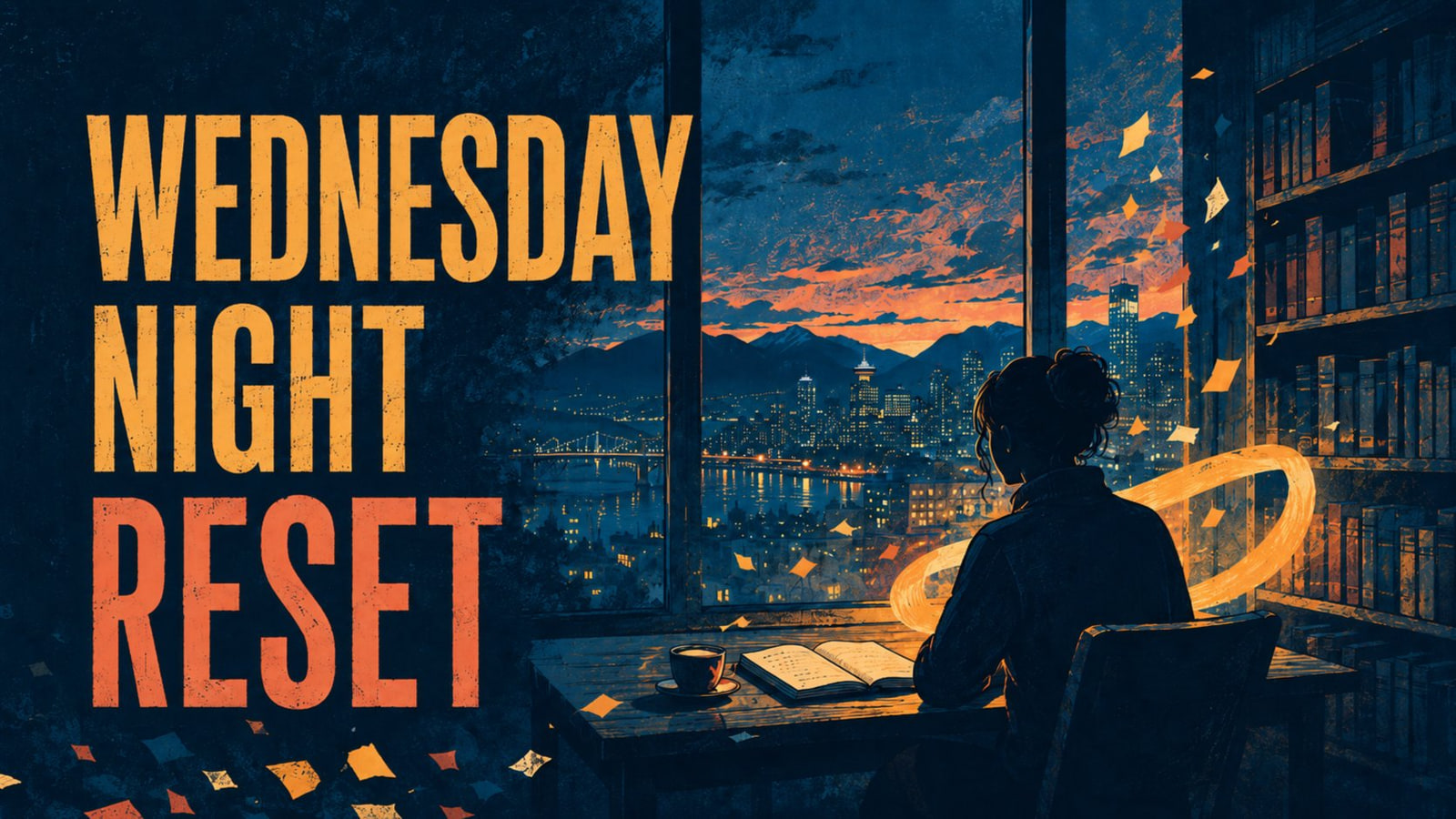 π§π Wednesday Night Reset - Meditate, Journal, and let the week loosen event poster.