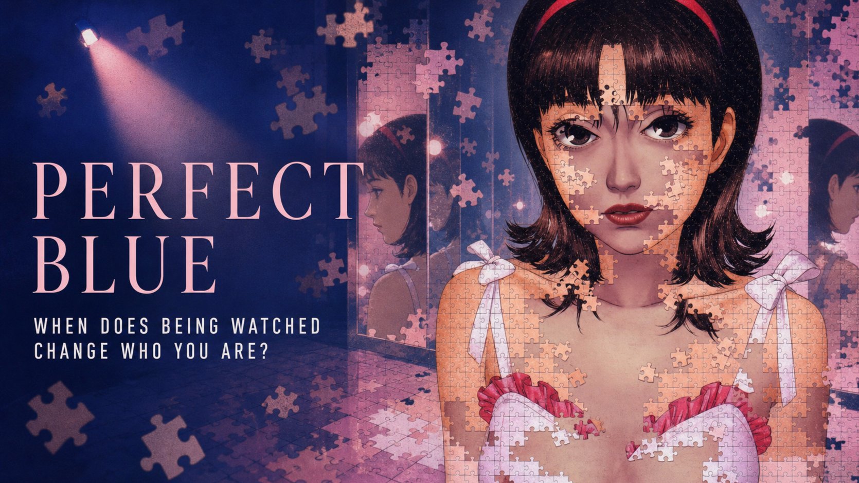 🪞🎤 Perfect Blue - Movie discussion event poster.