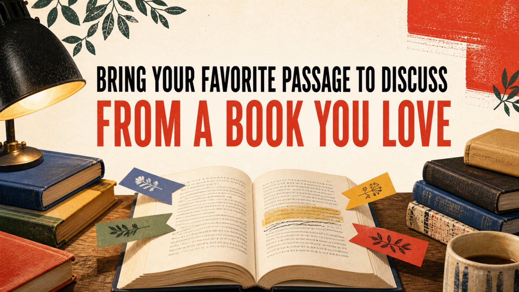 Bring Your Favorite Passage to Discuss event poster.