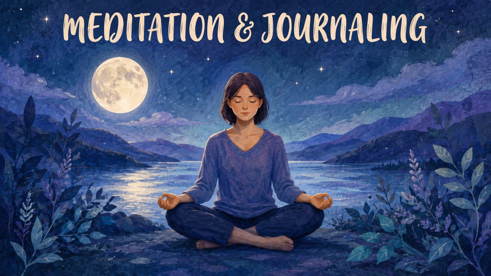 🧘📓 Meditation + Journaling Circle event poster.
